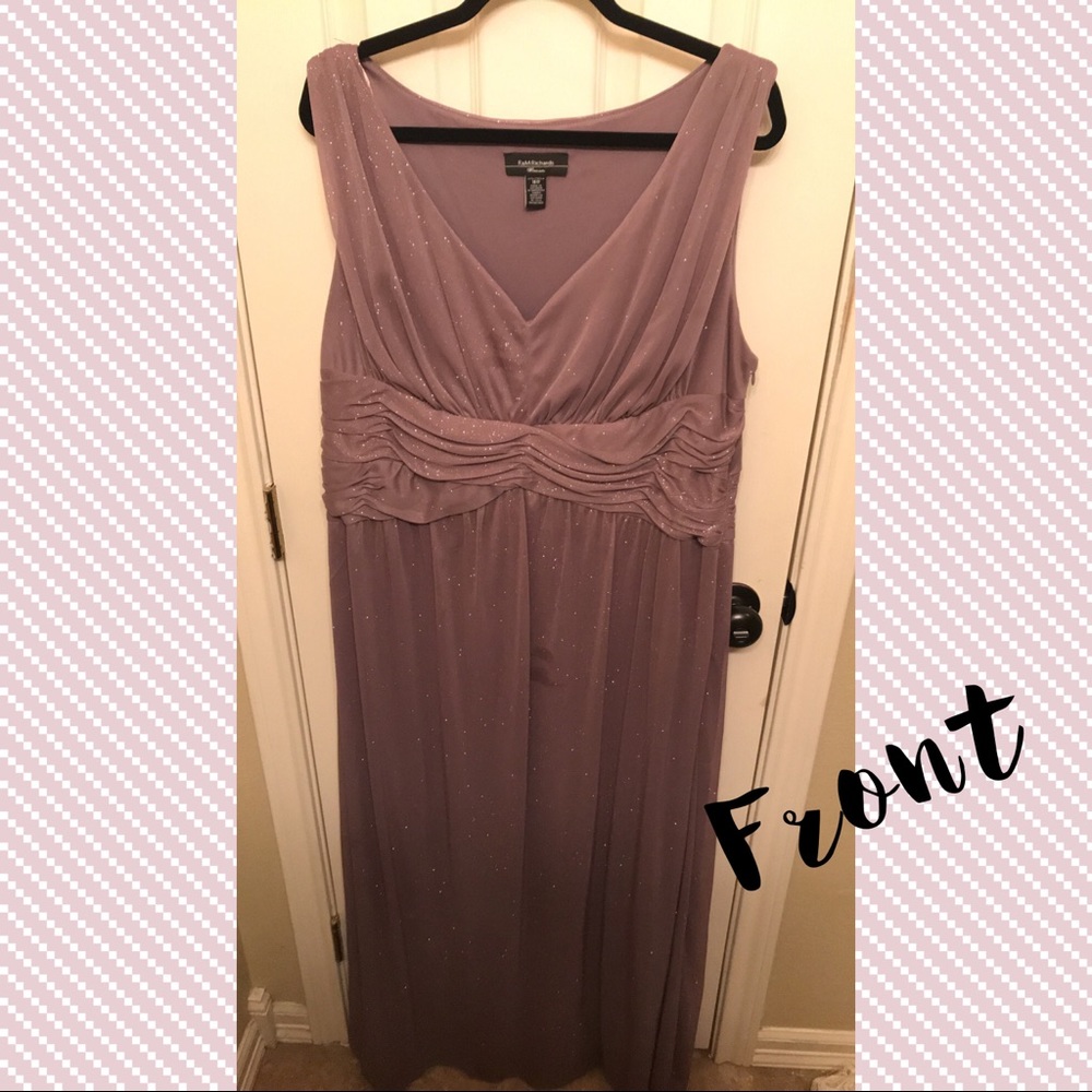 16w Sparkly evening gown. Taupe-ish.
